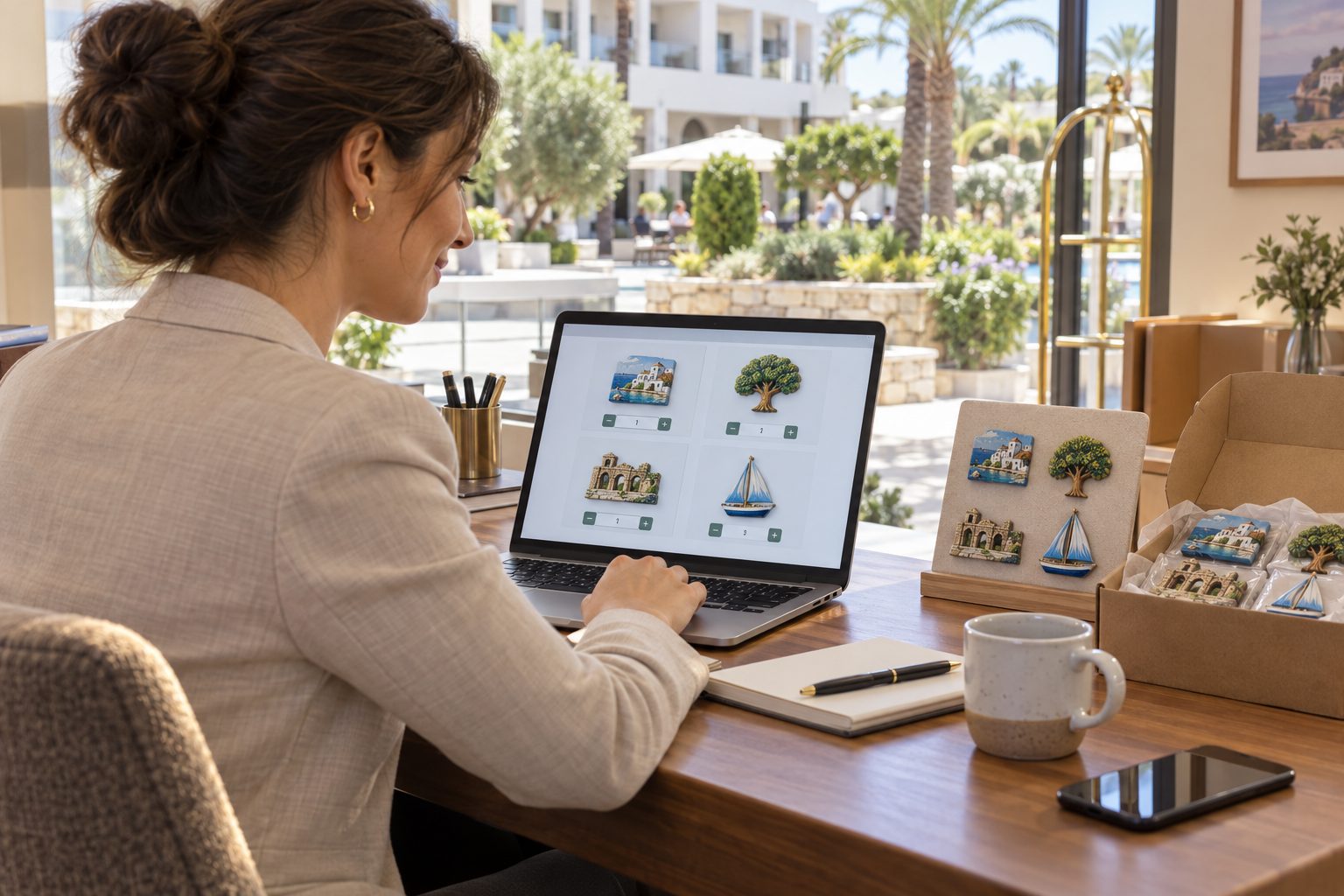 AI visualisation: reordering on a laptop