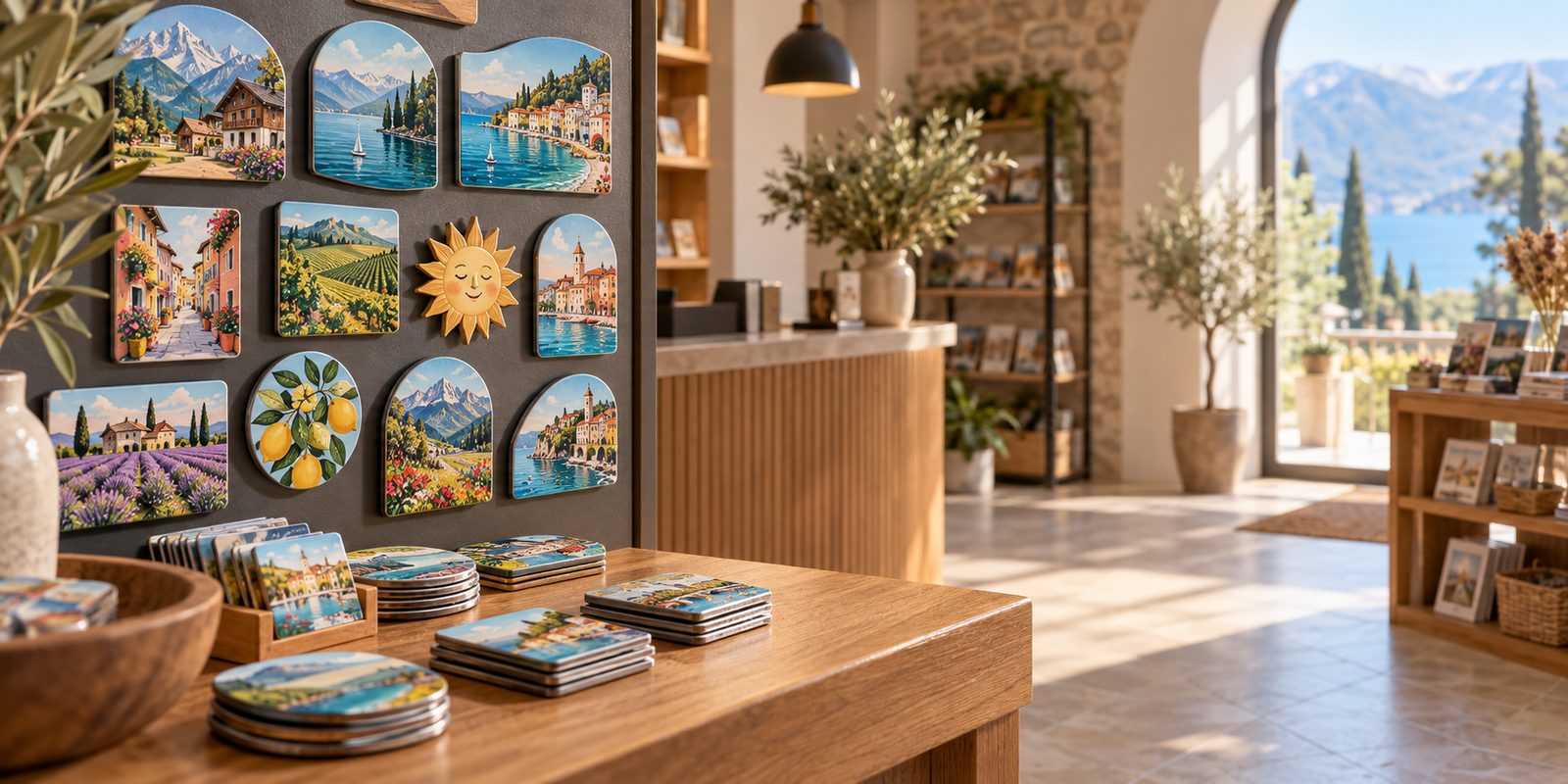 Concept image: magnet display in a shop