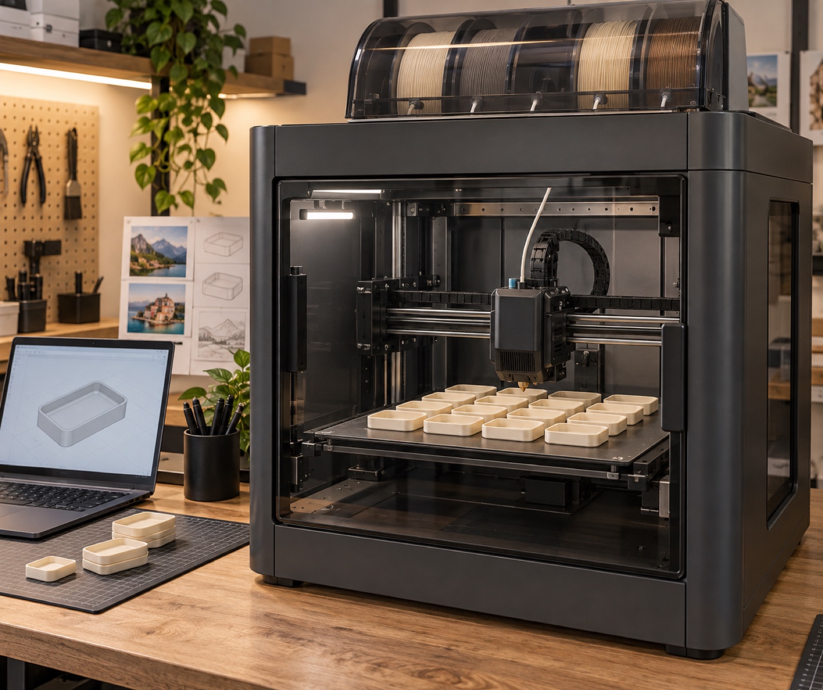Concept image: 3D printer with printed magnet bodies