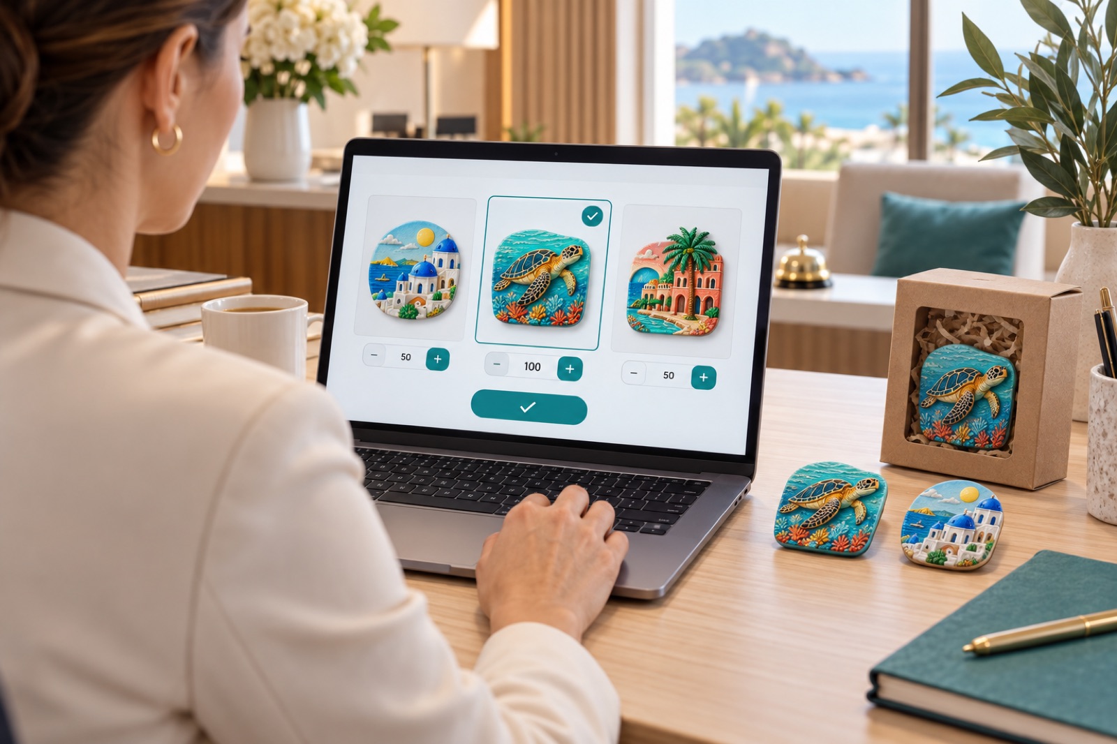 Concept image: reordering on a laptop
